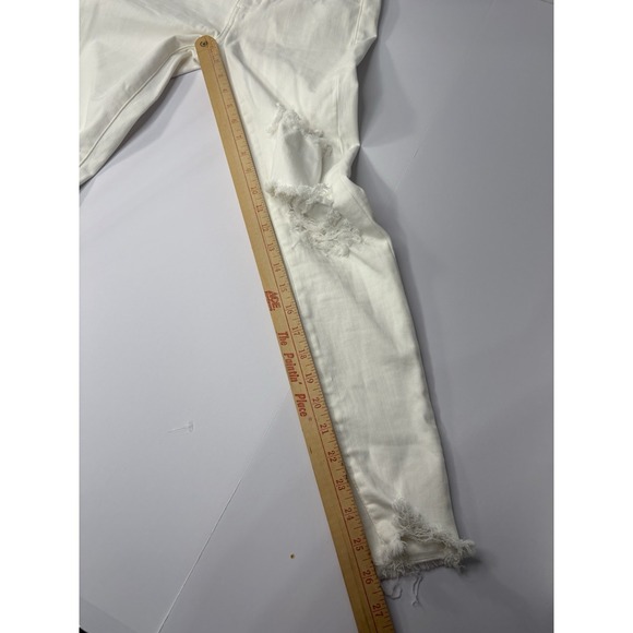 American Eagle Hi Rise Jegging White Distressed Jeans Women's 2 Next‎ Level - Picture 4 of 12